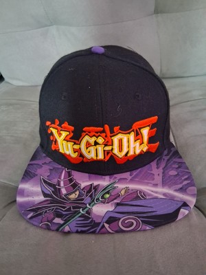 Vintage 1996 90s Yu Gi Oh! Sublimated Dark Magician Hat One Size Snapback Black-image