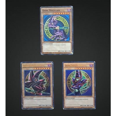 Set of 3 Yu-Gi-Oh! 1st Edition 1996 Dark Magician Ultra Rare & Common Cards-image