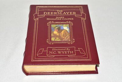 Easton Press THE DEERSLAYER James Fenimore Cooper NC WYETH LEATHER 1997 1ST FINE-image