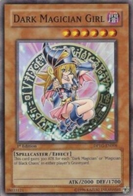 Yugioh! LP Dark Magician Girl - DPYG-EN008 - Super Rare - 1st Edition Lightly Pl-image