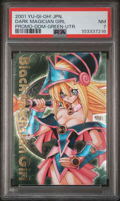 2001 YU-GI-OH! JPN PROMO DARK MAGICIAN GIRL PSA 7-image