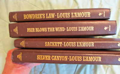 Louis L'Amour Leatherette Books.   4 from 1980s-image