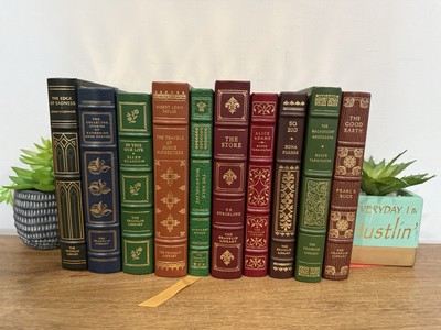 Lot Of 10 Franklin Library Limited Ed. Leather Bound Books-image