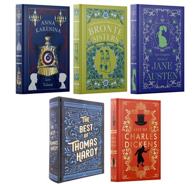 Leather Bound Classic Literature 5 Books Collection Set-image
