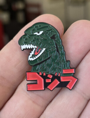 Godzilla enamel Pin Toho Monster movies Japan retro 60s 70s  lapel Hat Bag Films-image