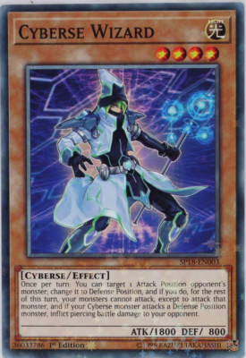 Yugioh Cyberse Wizard SP18-EN003 Starfoil Rare 1st Edition-image