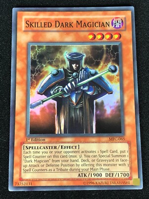 YUGIOH SKILLED DARK MAGICIAN MFC-065 1ST SUPER (LP)-image