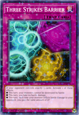 1x Three Strikes Barrier - SP18-EN045 - Starfoil Rare - 1st Edition SP18 - Star -image