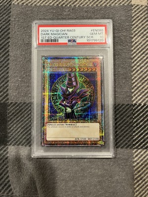 Yugioh! Dark Magician RA03-EN080 Quarter Century Rare PSA 10-image