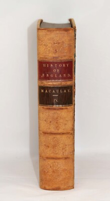Leather bound The History of England Volume IV by Lord Macaulay 1858 as found-image