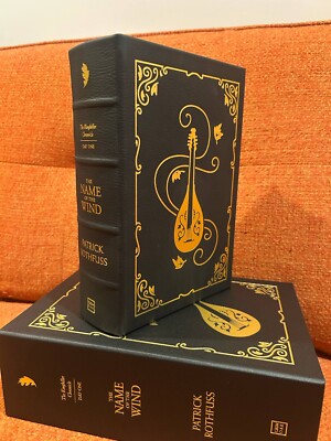RARE Grim Oak Name of The Wind SIGNED Gold Leather Fantasy Collectible Rothfuss-image