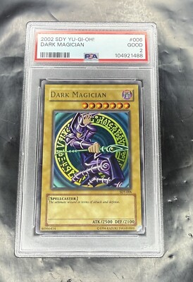 2002 Yugioh Dark Magician - SDY-006 - PSA 2-image