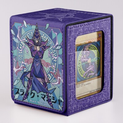 Yugioh TCG Dark Magician Purple 100 Card Deck Box With Ace Monster Display -image