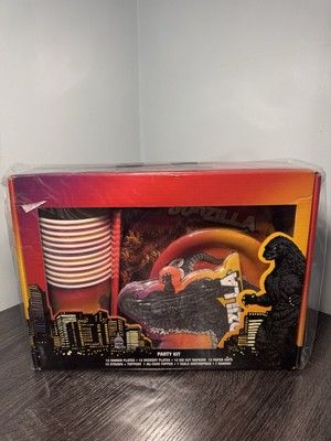 🔴🔥 SEALED GODZILLA PARTY KIT 63 PC BANNER CUPS PLATES STRAWS NAPKINS Toho RARE-image