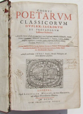 1616 LATIN POETRY ANTHOLOGY antique POETARUM CLASSICORUM-image