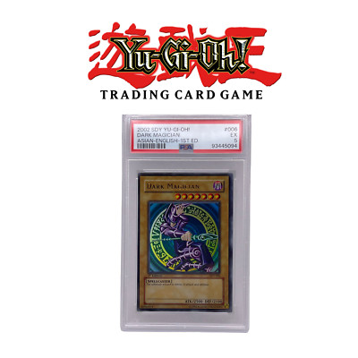2002 YuGiOh 1st Edition DARK MAGICIAN PSA 5 Asian - English SDY-006-image