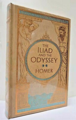 THE ILIAD AND THE ODYSSEY HOMER Samuel Butler- Brand New Sealed ~ Leather Bound-image
