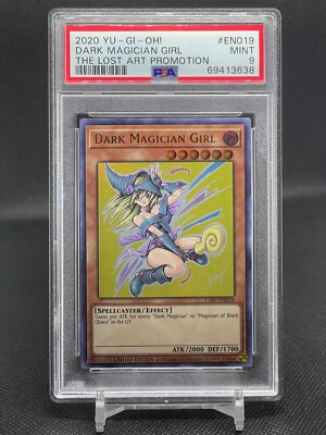 Yugioh Dark Magician Girl LART-EN019 Ultra Rare PSA 9 Lost Art Promo Card TCG-image
