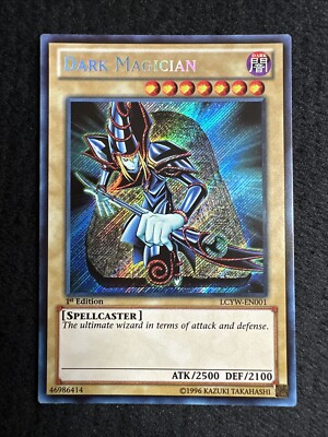 🔥 YuGiOh! DARK MAGICIAN • SECRET RARE • LCYW-EN001 • 1st EDITION • NM 🔥-image