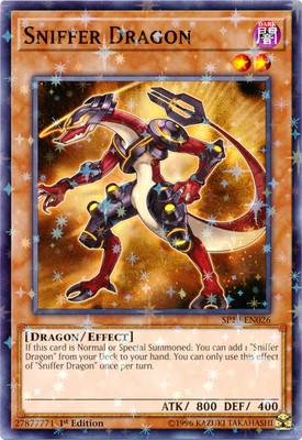 1 x Sniffer Dragon - SP18-EN026 - Starfoil Rare - 1st Edition Near Mint, English-image