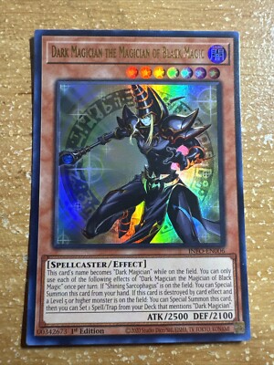 🔥 YUGIOH Dark Magician The Magician of Black Magic ULTRA RARE INFO-EN006 1ST ED-image