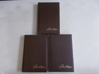 3 LOUIS LAMOUR LAMOUR COLLECTION # HC LEATHER BOUND FLINT CANYON DAYBREAKERS-image