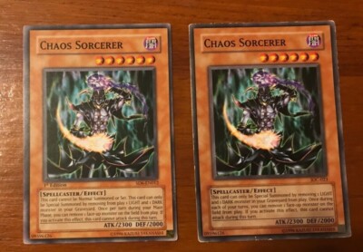 Yugioh Chaos Sorcerer Rare 1st First Edition Excellent Condition Alternate Color-image