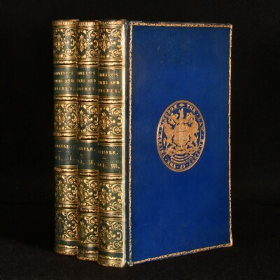 1885-1886 3 Vols Oliver Cromwell's Letters and Speeches Thomas Carlyle Leathe...-image