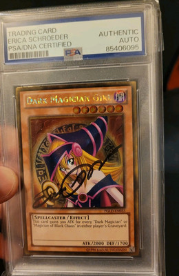 ERICA SCHRODER Signed Autograph Dark Magician Girl Psa Yu-Gi-Oh PGLD-EN033-image