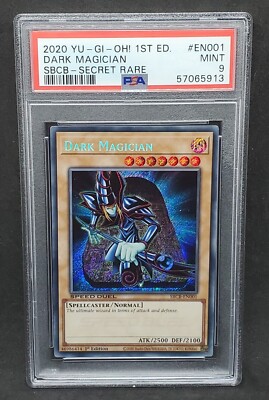 Yugioh PSA 9 MINT Dark Magician SBCB-EN001 1st Edition Secret Rare Speed Duel-image