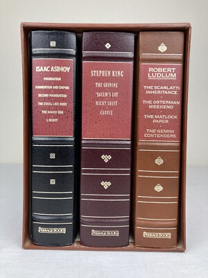 MODERN CLASSICS COLLECTION STEPHEN KING ROBERT LUDLUM ISAAC ASIMOV LEATHER BOUND-image