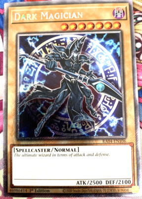 YUGIOH x1 RA04-EN106 DARK MAGICIAN (MVP1 ART) PLATINUM SECRET RARE 1st-image