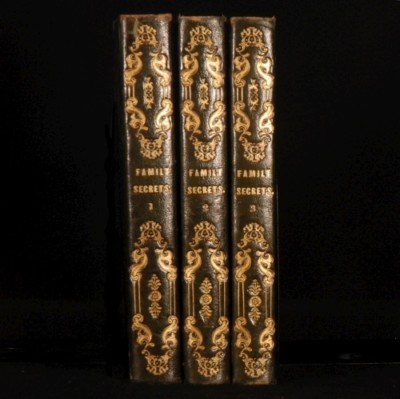 c1843 3 vols Family Secrets by S.S. ELLIS rare-image