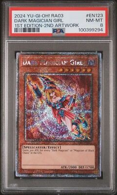 Yu-Gi-Oh! Dark Magician Girl RA03-EN123 Platinum Secret Rare PSA 8 💎🔥-image