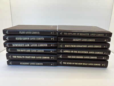 VTG Lot Of 13 The Louis L'Amour Collection Leatherette Bantam Books-image