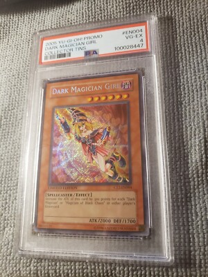 2005 YU-GI-OH! PROMO COLLECTOR TINS #EN004 DARK MAGICIAN GIRL PSA 4-image