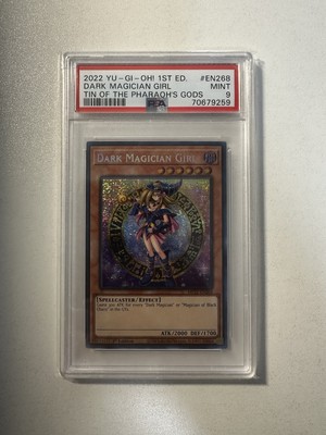 Yugioh Dark Magician Girl MP22-EN268 Secret Rare Tin Of The Pharaohs PSA 9-image