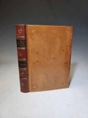 The John Milton Anthology in a beautiful full brown leather binding 1899-image