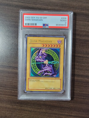 2002 YU-GI-OH! Dark Magician HOLO SDY #006 PSA 2-image