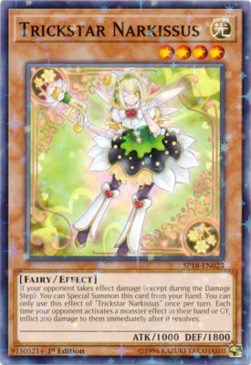 1x Trickstar Narkissus - SP18-EN023 - Starfoil Rare - 1st Edition SP18 - Star Pa-image