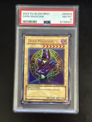 Yugioh Dark Magician RP01-EN003 Rare PSA Graded 8 -image