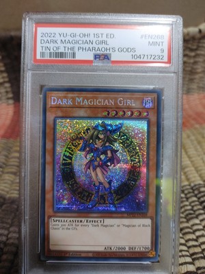 2022 Yugioh Tin of Pharaoh's Gods Dark Magician Girl #EN268 PSA 9-image