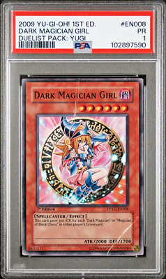 YUGIOH Dark Magician Girl 1st Edition DPYG-EN008 PSA 1 2009 Duelist Pack Yugi-image