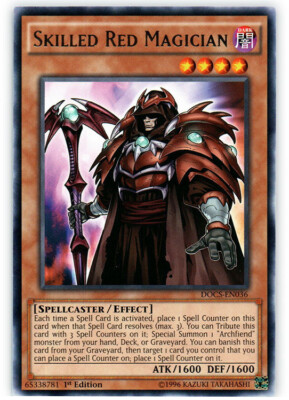 Skilled Red Magician - DOCS-EN036 - Rare - 1st Edition x3 - Near Mint-image