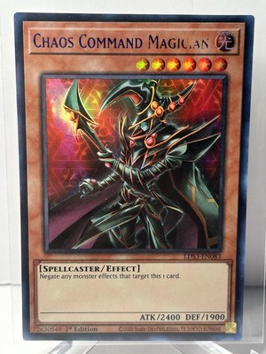 Yugioh LDS3-EN083 Chaos Command Magician BLUE Ultra Rare 1st Edition Error-image