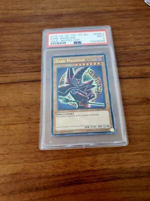Dark Magician Ultra Rare 1st Edition 2015 Yu-Gi-Oh! YGLD-ENB02 PSA 9 MINT-image