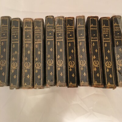 Works Of George Eliot 1906 Leather bound 11 Volume Collection Thomas Nelson Sons-image