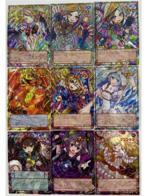 9×Yu-Gi-Oh Doujin Card Dark Magician Girl Goddess Stroy Waifu Custom Holo Foil-image