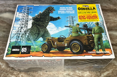 MPC 1/25 Godzilla Willys MB Jeep. ***FACTORY SEALED KIT***-image