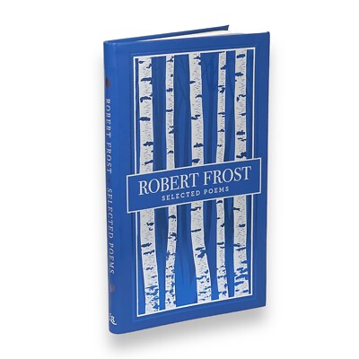 SELECTED POEMS by Robert Frost Collectible Deluxe Leather Cover Pocket 7X4 BooK-image